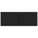 vidaXL Meubles TV 2 Pièces Noir 80x30x30 cm Bois d'ingénierie