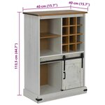 vidaXL Armoire à vin HALDEN casiers à vin porte coulissante blanc pin