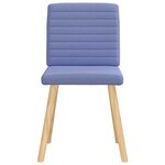 vidaXL Chaises à manger lot de 4 bleu jean tissu