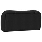 vidaXL Coussin de tête de lit Hvar noir 80 cm tissu