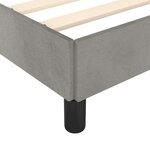 vidaXL Cadre de lit Gris clair 140x190 cm Velours