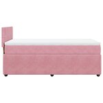 vidaXL Sommier à lattes de lit avec matelas Rose 90x200 cm Velours