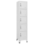 vidaXL Armoire à casiers Gris Clair 38x40x180 cm Acier