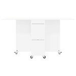 vidaXL Table à dîner 2 Pièces 140 x 80 x 77 cm Bois d'ingénierie Blanc