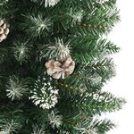 vidaXL Sapin de Noël artificiel mince avec support 240 cm PVC