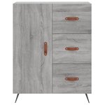 vidaXL Buffet haut Sonoma gris 69 5x34x180 cm Bois d'ingénierie