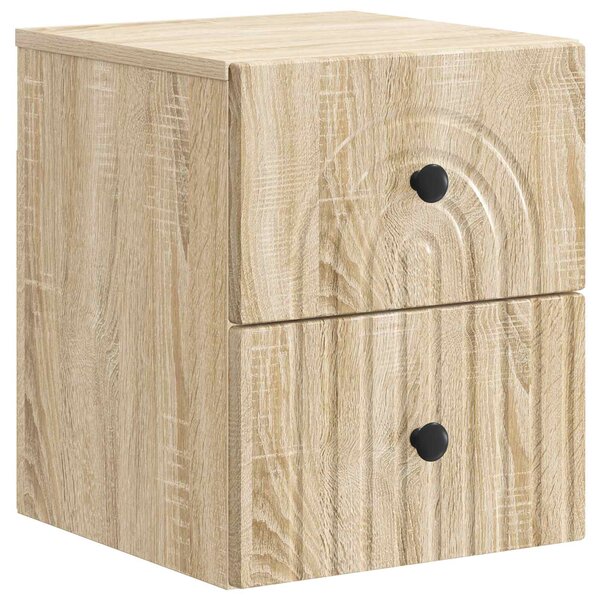 vidaXL Cabinet de chevet mural Chêne Sonoma 33 x 34 5 x 40 cm