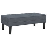 vidaXL Banc vieXL Gris foncé 113 cm Velours
