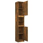 vidaXL Armoire de bain Chêne fumé 32x34x188 5 cm Bois d'ingénierie