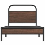 vidaXL Cadre de lit sans matelas 100x200 cm chêne marron