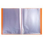 Protège-documents En Polypropylène 5/10e Opak Pochettes Cristal 100 Vues - A4 - Orange - X 10 - Exacompta