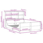 vidaXL Lit bibliothèque sans matelas blanc 120x200 cm bois massif