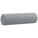 vidaXL Canapé 2 places avec oreillers gris clair 140 cm tissu