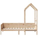 vidaXL Lit de jour avec toit sans matelas 80x200 cm bois massif