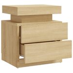 vidaXL Table de chevet Chêne sonoma 45x35x52 cm Bois d'ingénierie