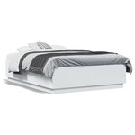 vidaXL Cadre de lit sans matelas blanc 140x190 cm
