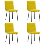 vidaXL Chaises à manger lot de 4 jaune velours