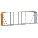 vidaXL Porte-bûches aspect bois 300x45x100 cm acier galvanisé