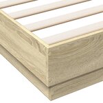 vidaXL Cadre de lit chêne sonoma 140x190 cm bois d'ingénierie