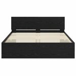 vidaXL Cadre de lit Chêne noir 150 x 200 cm Bois d'ingénierie