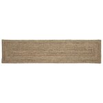 vidaXL Tapis de surface Rectangulaire Naturel et Noir 60 x 200 cm Jute