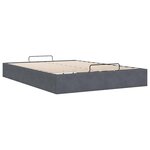 vidaXL Cadre de lit ottoman sans matelas gris foncé 140x190 cm velours