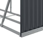 vidaXL Porte-bûches anthracite 234x45x100 cm acier galvanisé