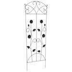 vidaXL Clôture de jardin 3 Pièces Noir 110 5 x 42 5 cm Acier