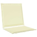 vidaXL Coussins de siège et de dos 4 Pièces Crème 47 x 45 x 2 cm