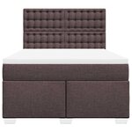vidaXL Sommier à lattes de lit avec matelas Marron foncé 140x190 cm