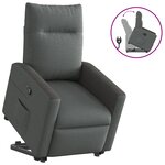 vidaXL Fauteuil inclinable Gris foncé Tissu