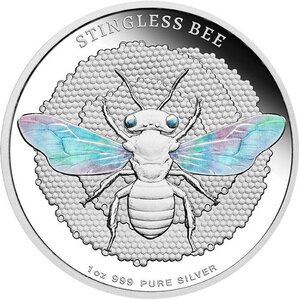 Monnaie STINGLESS BEE Australian Native Bees 1 Oz Argent 2$ Niue 2026