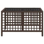 vidaXL Salon de jardin d'angle et coussins 3 Pièces marron résine tressée