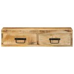 VidaXL Meuble TV mural 80x30x19 cm bois massif de manguier brut