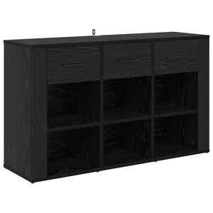 vidaXL Buffet Chêne noir 100 x 30 x 59 5 cm Bois d'ingénierie