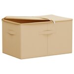 vidaXL Boîte de rangement 24 Pièces Crème 55 x 35 x 32 cm Tissu intissé