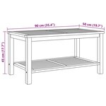 vidaXL Table basse Marron 90 x 50 x 45 cm Bois de teck solide