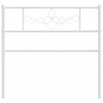 vidaXL Tête de lit métal blanc 100 cm