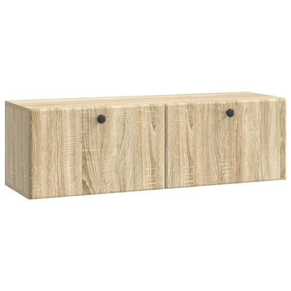 vidaXL Meuble TV mural 98 x 31 x 30 cm Chêne Sonoma Bois d'ingénierie