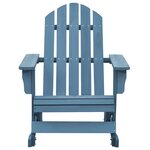 vidaXL Chaise à bascule de jardin Adirondack Bois de sapin massif Bleu
