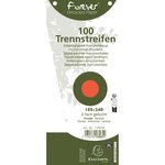 Paquet 100 Fiches Intercalaires Trapézoïdales Unies Perforées Forever - 105x240mm - Orange - X 6 - Exacompta