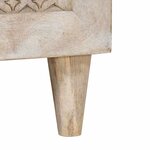 vidaXL Meuble TV Blanc 105 x 33 x 46 cm bois de manguier massif