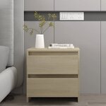 vidaXL Tables de chevet 2 Pièces chêne sonoma bois d'ingénierie
