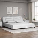 vidaXL Cadre de lit avec LED sans matelas blanc 200x200 cm