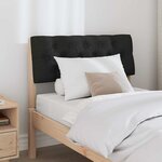 vidaXL Tête de lit capitonnée Noir 80 cm Pin massif