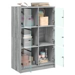 vidaXL Buffet haut avec portes gris sonoma 68x37x109cm bois ingénierie