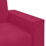 vidaXL Canapé à 3 places Rouge bordeaux 180 cm Velours