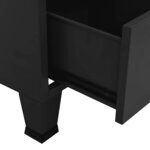 vidaXL Garde-robe industrielle Noir 90x50x180 cm Métal