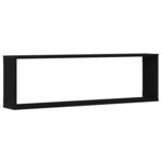 vidaXL Étagères murales cube 4 Pièces chêne noir 100x15x30 cm bois
