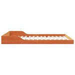 vidaXL Cadre de lit Marron cire 160 x 220 cm Bois massif en pin